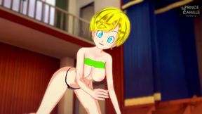 Blonde Big Tits Erasa Gives JOI Tease for Face Shot in Dragon Ball Z Anime