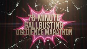 78-Minute Ballbusting Obedience Marathon
