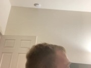 Practicing blowjob