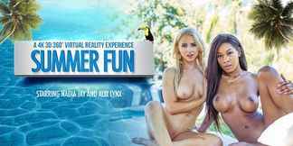 Summer Fun - Threesome With 2 Babes at the Pool