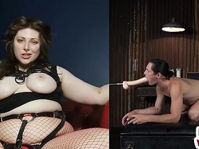 Sexy perverted nympho femina teases horny naked guy