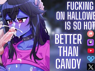 Banging Your Excited Femboy Ally On Halloween