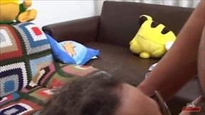 Mil enjoys sucking and fucking a wet cock