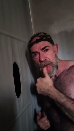 Bearded Stepdaddy at Gloryhole