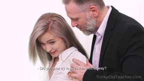 Sweetie Finds a Way to Pass a Hard Test and to Get Pleasure at Once