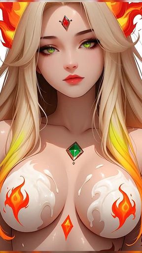 Lustrender: Singaporean Rune Goddess Nude Bronze Beauty Glow - Ai Video