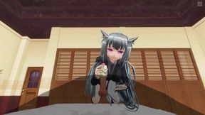 3D Hentai Jerk off Your Cock with Her Panties