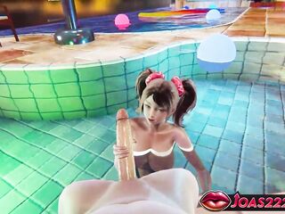 Seductive Itsuki in CG Manga Animation – Deepthroat POV Bang with Facial Jizz flow at the Pool Party
