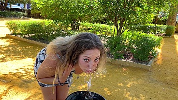 FUCK ME, PISS ON ME AND CUM IN MY EYES IN THE PARK.