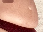 Strongman shows off cock and balls bulge Aaron beach
