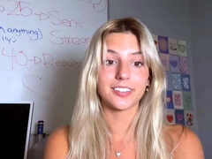 blonde teen pregnant girl has her pussy masturbated