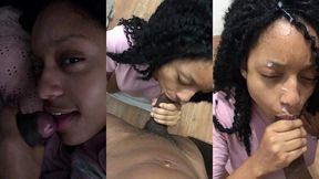 me acordou colocando a rola preta na minha boca e gozou na minha cara inteira