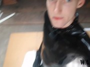 Shiny and Bald Rubber Slaveboy