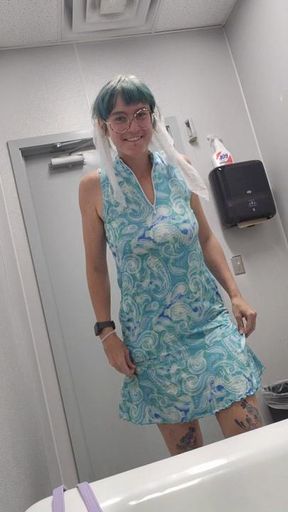 Sweaty and naughty at work