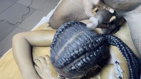 Hair Fetish for Ebony Teen Receiving Cum