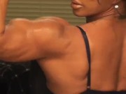 Female Bodybuilder Latia Flexes Huge Muscles @ clips4sale/studio/42900