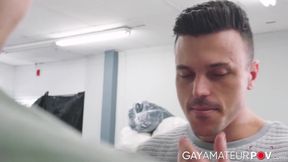 Muscular Nate Rose shoots massive loads after a rough missionary fucking with sexy Ja