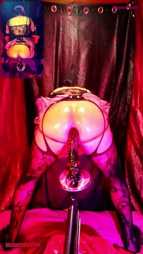 Bouncing My Ass, Squeezing My Big, Thick Dildo, Pounding My Hole Hard, Dressed Like a Slutty Maid 4