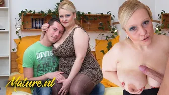 Curvy Blonde Stepmom Surprises Step Son With Secret Passionate Sex Gift