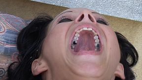 Horny Affair with Skinny Stepdaughter on the Balcony