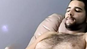 ”Bushy young amateur masturbates & cums solo on camera”