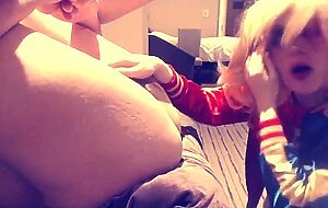 Harley Quinn Crossdresser Gives Raunchy Rimjob