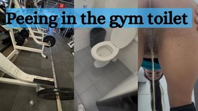 Peeing in the gym toilet