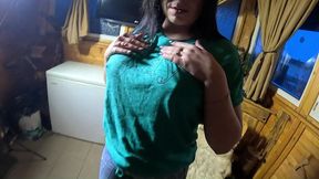 sorry about my boss – shiny jeans cameltoe, deep blowjob and wet squirt apology