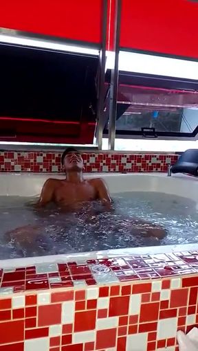 My Black Lover Pounding My Pussy Hard in the Jacuzzi Tub