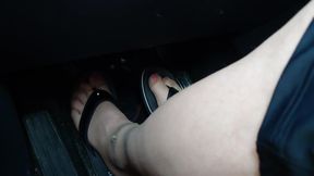 Nylon Feet and Flip Flops in the Car