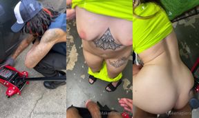 Hungry Makenapierxoxo Takes And Sucks The Mechanic's Cock