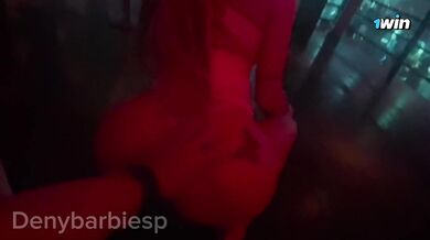 Blonde gets pounded hard in club bathroom while strangers watch