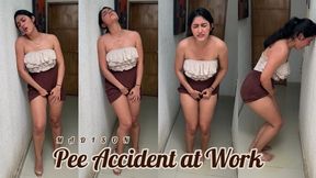 Pee Accident at Work: Pervert Coworker Makes Me Wet My feet