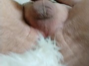 Foxtail buttplug and a warm cumshot