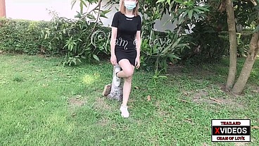 สาวไทยโชว์หีนอกสถานที่