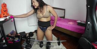 Webcam Model Seduce with Exercising During Broadcast Part Ii