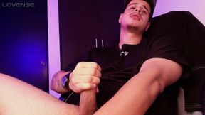 Playing with a thick colt until it comes completely