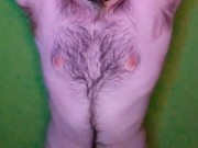 Gaymer in cat ears plays with his cock & pump