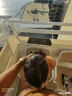 POV: I Fuck a BBC on the Balcony -blowjob and Fuck Hard in Doggystyle