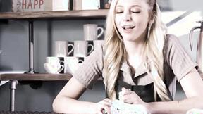 ”Natural Beautiful Babe Waitress & Her BF Fucking In A Bar”