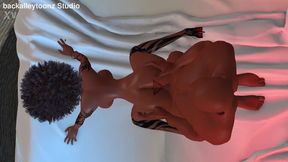 Ebony beauty calls for some BBC (Massive Black Rod) and her royal servant