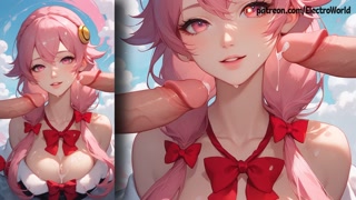 Yuno Gasai will suck all the cum out of you!