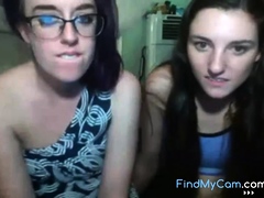 Two girls flashing on cam