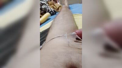 Electric Shock On The Cock And Enjoying Yummy With Surprise At The End