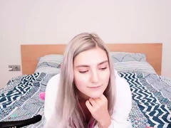 Curly Blonde Teen Records Solo Dildo Masturbation More at