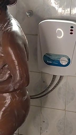 Masturbating Her Pussy in the Bathing Room