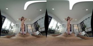 Massage, footjob and cowgirl ride in VR