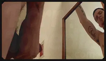 Gay Thug Gets Fit and Fucks Himself in the Mirror