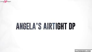 Angelina Airtights Anal DP Threesome - Raw Hardcore Sex with Angela Salvagno & S1m0ne