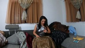 MilfyCalla-Masturbating while wearing fur coats, shiny clothes and long jackets- preview